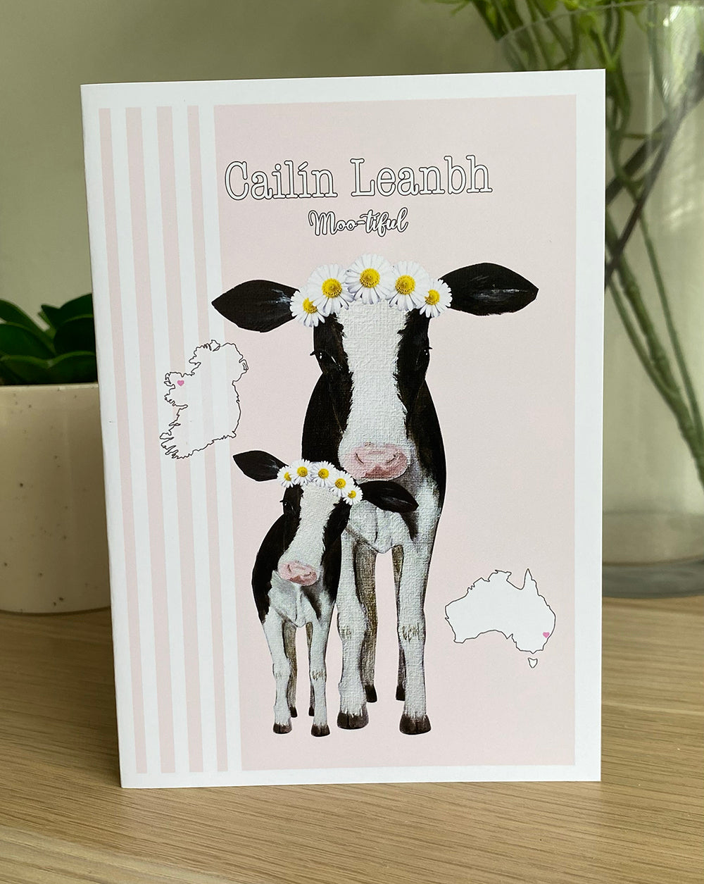 Baby Girl Card - Moo-tiful